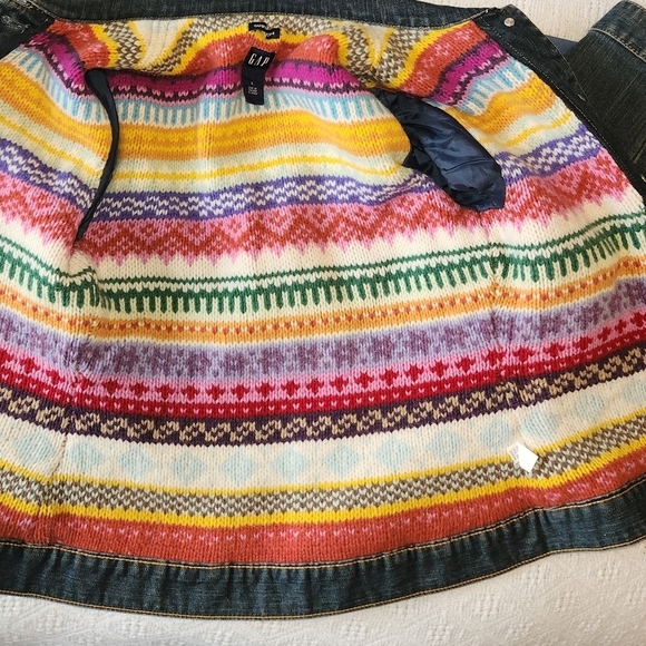 Women's Gap Jean Jacket With Lambs' Wool Lining Size Small - Picture 4 of 7
